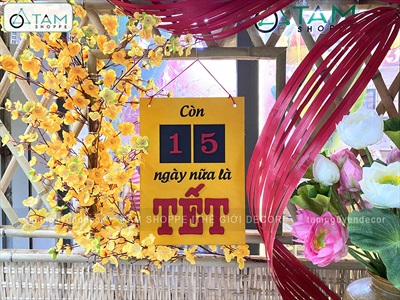 Lịch gỗ Đếm ngày đến Tết [Gỗ nhẹ - Sơn thủ công] 30x42cm LICH-03